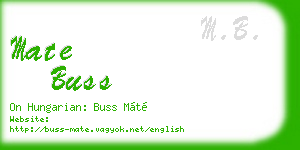 mate buss business card